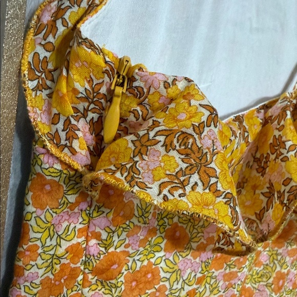 MAJE Rissol Floral Ruffle Sleeveless Cotton Dress US Size Small - Picture 9 of 16